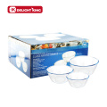 French Design Heat Resistant Borosilicate Glass Mixing Bowl